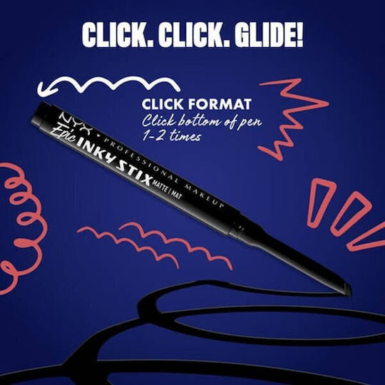 NYX Professional Makeup Epic Waterproof Pen Eye Liner 01 Black Screen 1gr