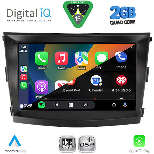 Digital IQ Car Audio System for Ssangyong Tivoli 2016-2024 (Bluetooth/USB/WiFi/GPS/Apple-Carplay/Android-Auto) with Touch Screen 9"