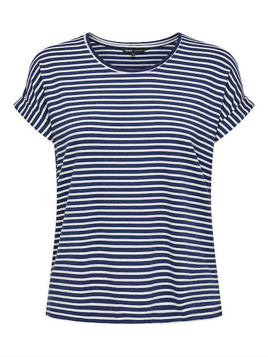 Women's Blouse Striped Blue