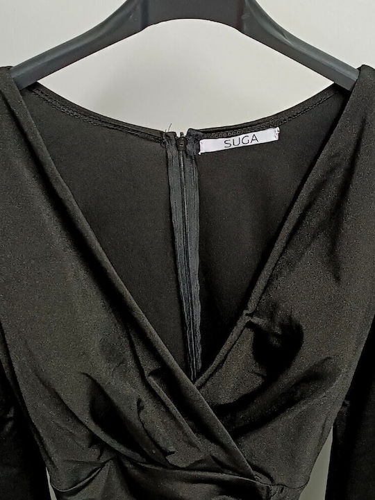 Mini Abendkleid mit Schlitz Black