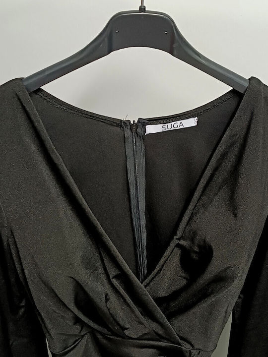 Mini Abendkleid mit Schlitz Black