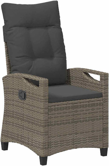 Outdoor Chair Metallic Gray 56x60x112cm