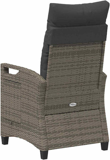 Outdoor Chair Metallic Gray 56x60x112cm