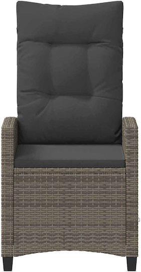 Outdoor Chair Metallic Gray 56x60x112cm
