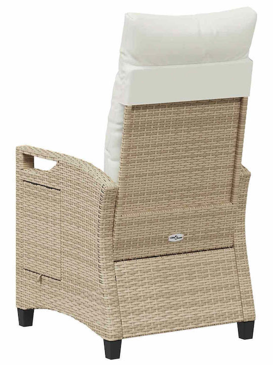 Outdoor-Stuhl Metallisch Beige 56x60x112εκ.