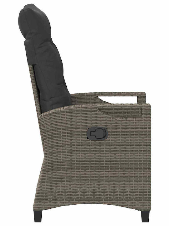 Scaun de exterior Metalic Gray 56x60x112cm