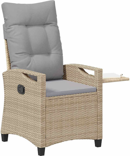 Outdoor-Stuhl Metallisch Beige 56x60x112εκ.