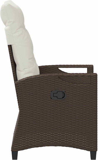 Outdoor-Stuhl Metallisch Coffee 56x60x112εκ.