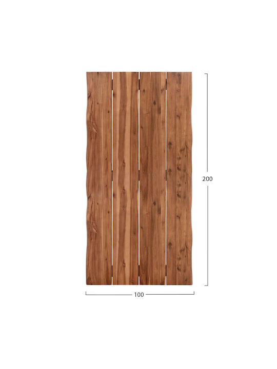 Freebox Επιφάνεια Τραπεζιού από Μασίφ Ξύλο 200x100x3.5cm FB96303.01
