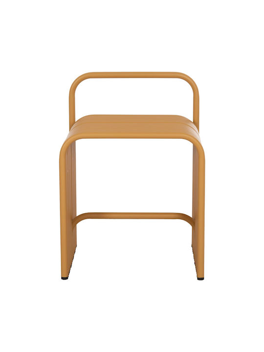 Stool For Living Room Metallic Mustard Color 40x38x55cm