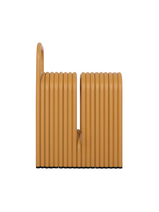 Stool For Living Room Metallic Mustard Color 40x38x55cm