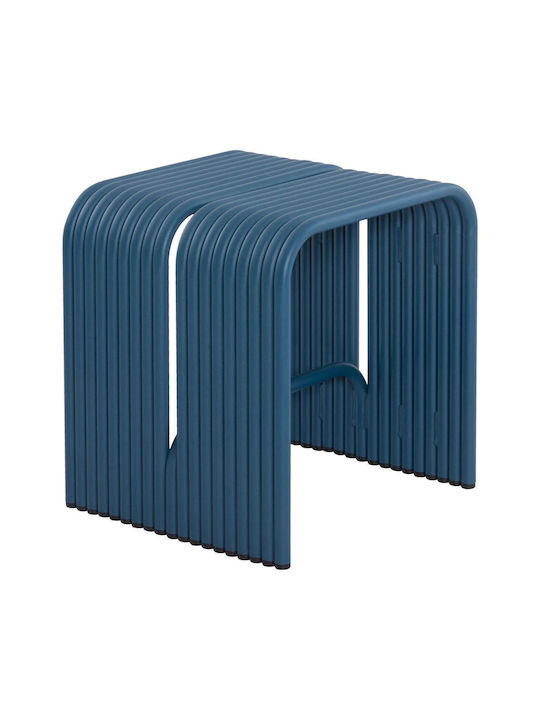 Stool For Living Room Metallic Blue Color 40x38x42cm