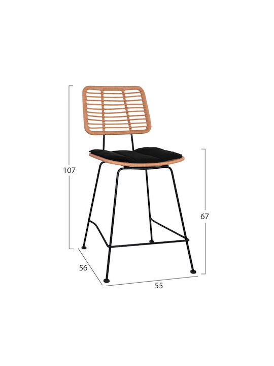 Metallischer Gartenhocker Beige 55x56x107cm Metallischer Gartenhocker Beige 55x56x107cm