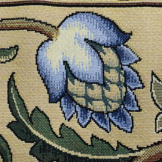 Signare Decorative Tapestry Handmade Blue Made of Fabric 197x139cm