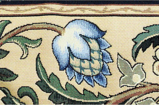 Signare Decorative Tapestry Handmade Blue Made of Fabric 197x139cm