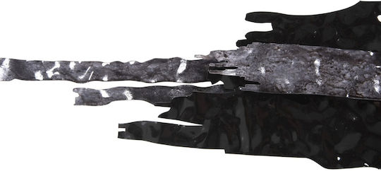 Wanddekoration Geometrisches Element Schwarz aus Metall 144x63cm