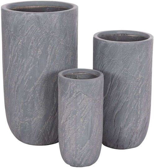 Комплект Комплект 3 Саксии Cement Комплект Комплект 3 Саксии Cement