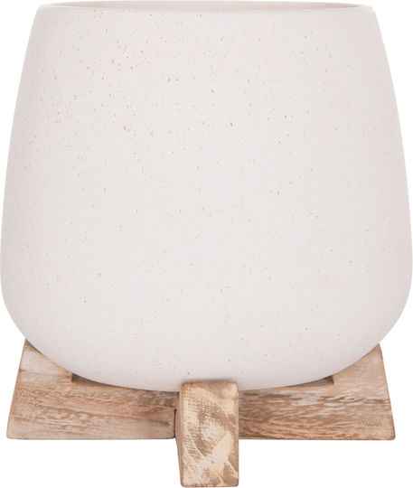HomeMarkt Γλάστρα Τσιμεντένια Λευκό 5x14εκ.