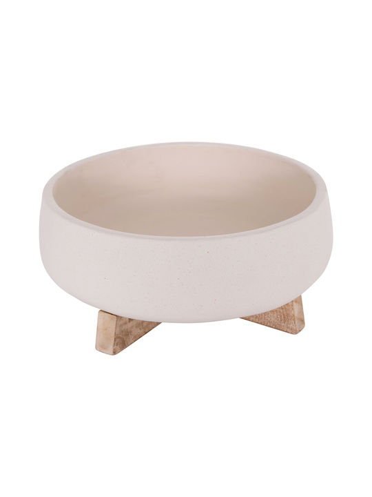 HomeMarkt Γλάστρα Τσιμεντένια Λευκό 27x26εκ.