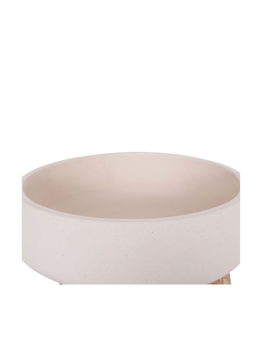 HomeMarkt Γλάστρα Τσιμεντένια Λευκό 27x26εκ.