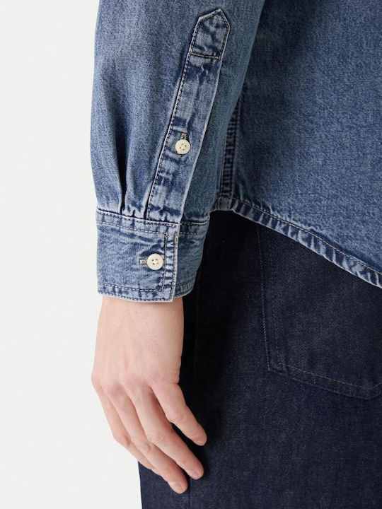 Long-sleeved Denim Shirt Vintage Indigo
