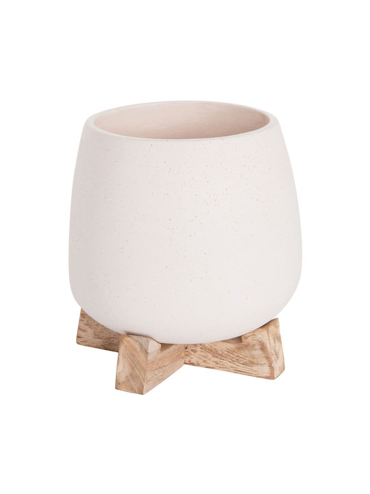 HomeMarkt Γλάστρα Τσιμεντένια Λευκό 5x14εκ.