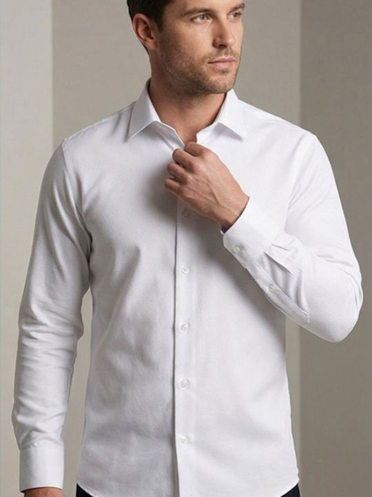 Long-sleeved Cotton Shirt White