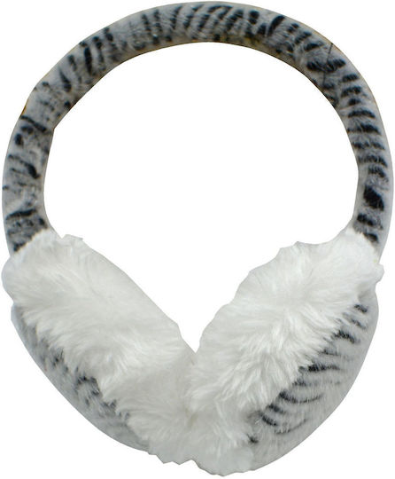 Unisex Earmuff Πλεκτό σε Λευκό χρώμα