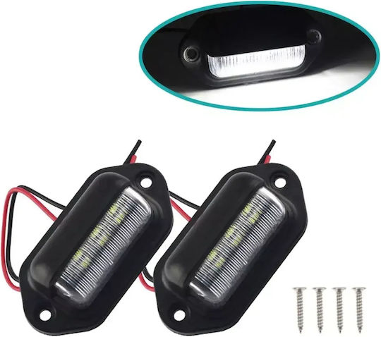 Светлини за регистрационната табела LED 2W 12V Универсален 2бр