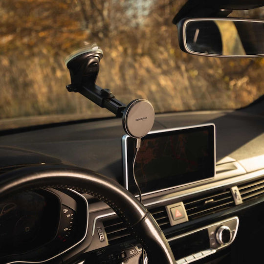 Spacecase Auto Handyhalterung mit Magnet und Kabelloses Laden MagSafe Schwarz
