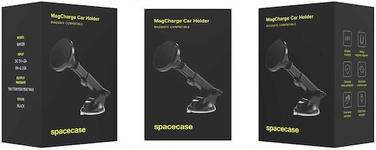Spacecase Auto Handyhalterung mit Magnet und Kabelloses Laden MagSafe Schwarz