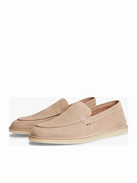 Men's Suede Loafers Beige
