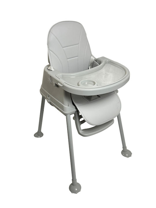 ForAll Moon Baby Highchair 3 in 1 with Adjustable Height Light Gray