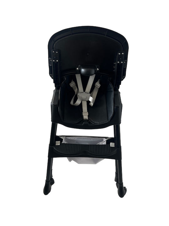 ForAll Bebe Foldable Baby Highchair 4 in 1 with Adjustable Height Black