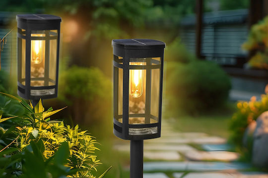 General Trade Spiked Solar Light 8lm Warm White with Photocell 7.5cmx7.5cmx42.5cmcm