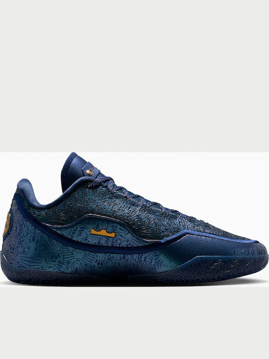 LeBron 23 Low Basketball Shoes Midnight Navy / Metallic Gold / University Red