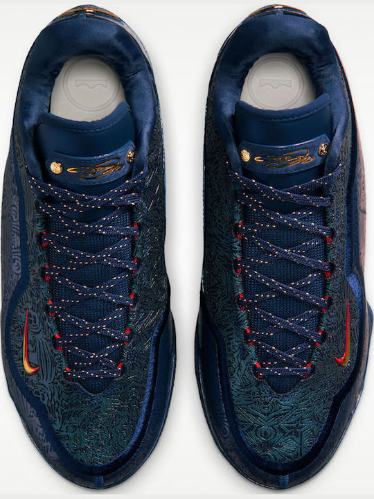 LeBron 23 Low Basketball Shoes Midnight Navy / Metallic Gold / University Red