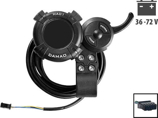 Lcd Display Integrated Throttle Damao Ma01 Electric Scooter Dashboard Backlight 36v-72v