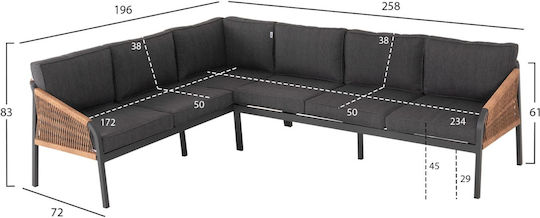 Garten- und Outdoor-Möbelsets Wohnzimmer Typsatz 2 Stück Anthrazit mit Kissen