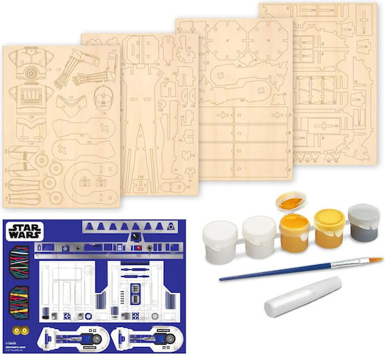 Star Wars Jucărie de Construcție din Lemn C-3po & R2d2