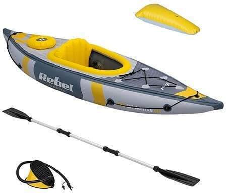 Rebel Active Caiac Gonflabil De Plajă 1 Persoană Gri
