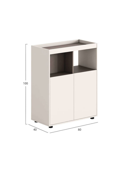 Cabinet de Birou Cream-light Brown 80x40x100cm