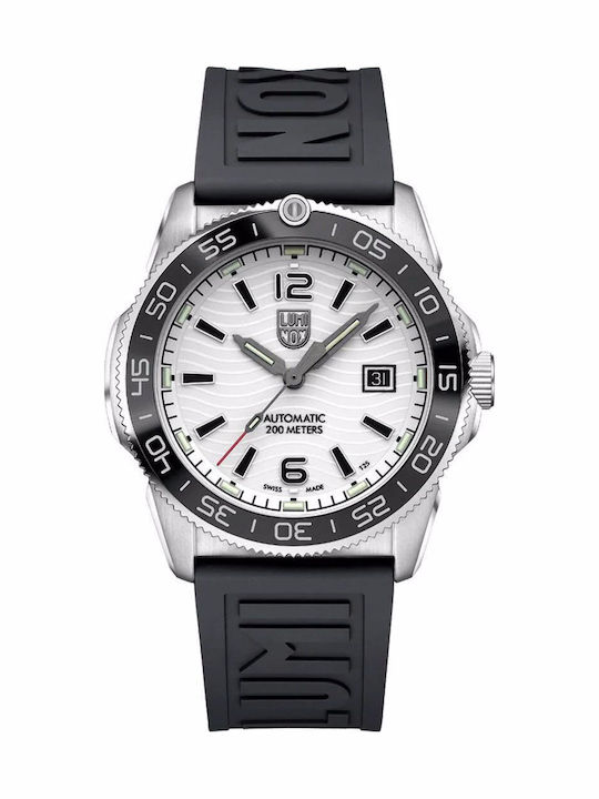 Men's Watch Battery with Black Rubber Strap