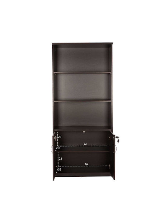 Bibliotecă Wenge 80x40x180 cm