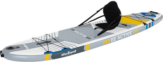 Rebel Inflatable SUP Board with Length 3.35m Gray