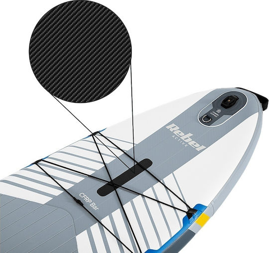 Rebel Inflatable SUP Board with Length 3.35m Gray