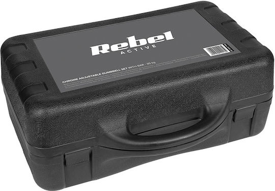 Rebel Αλτήρες Σετ με Μπάρα Συνολικού Βάρους 30kg σε Βαλιτσάκι