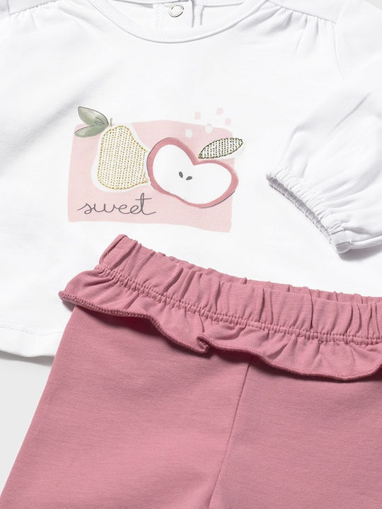 Kids' Set with Leggings Winter 4pcs Rose