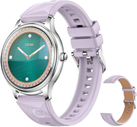 Colmi L28 Air Elegant Smartwatch Din Aluminiu Cu Monitor De Ritm Cardiac Violet