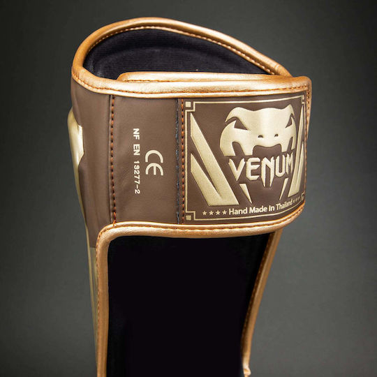 Venum Elite Shin Guards Adults Brown